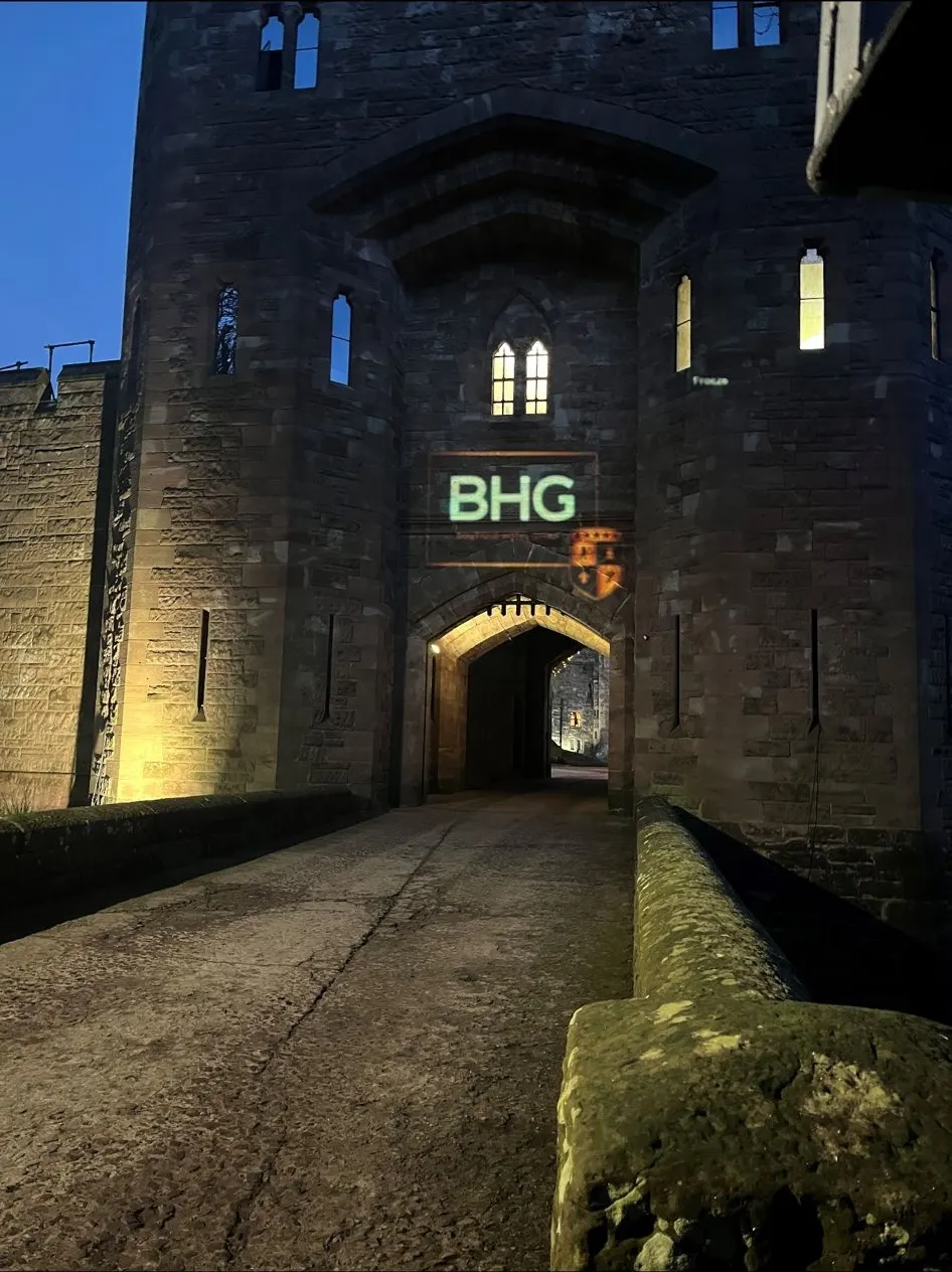 BHG Logo on Peckforton Castle