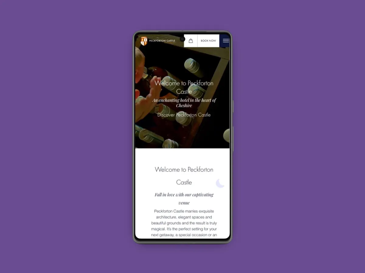 peckforton castle website mobile