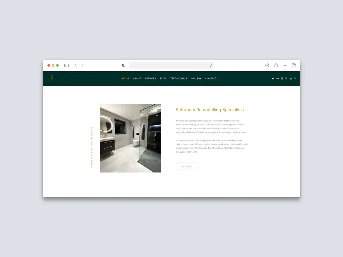 Website Design for Bathroom Fitters — Web design & development