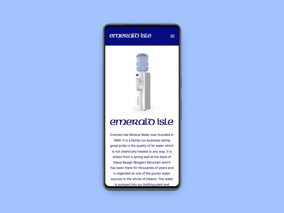 water cooler business website design