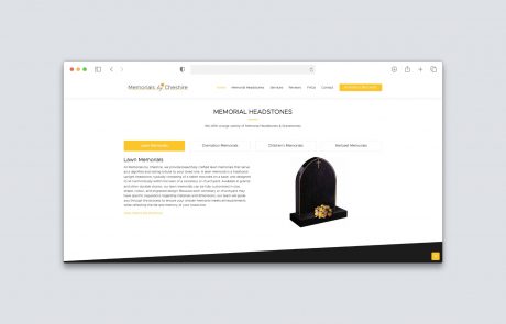 website design for memorial mason business in ellesmere port