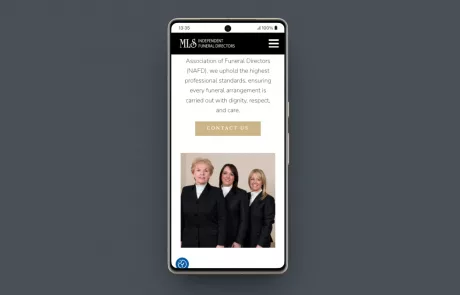 Funeral Directors website mobile version